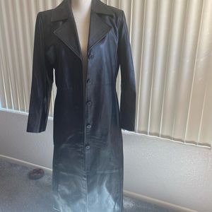 Mark Mattie maxi leather coat
